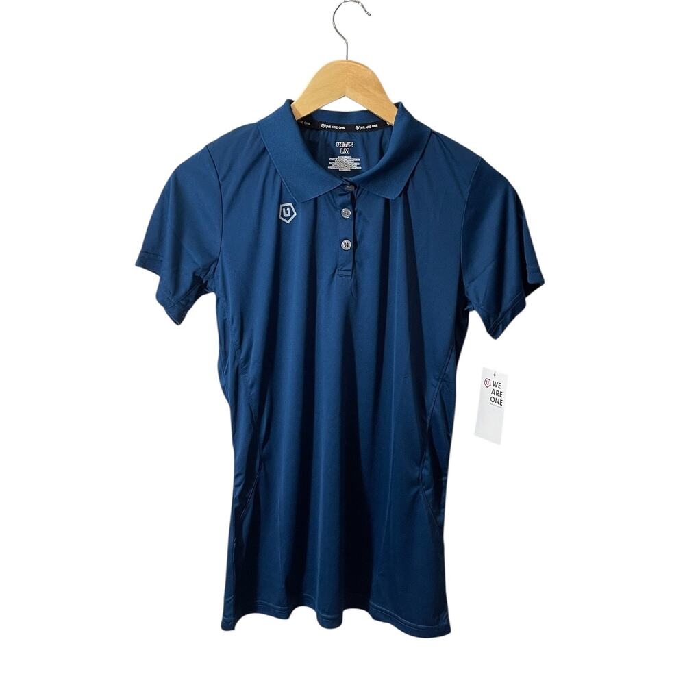 Un1tus Polo Shirt Women's Medium Blue Performance Golf Lightweight Athletic‎ NWT